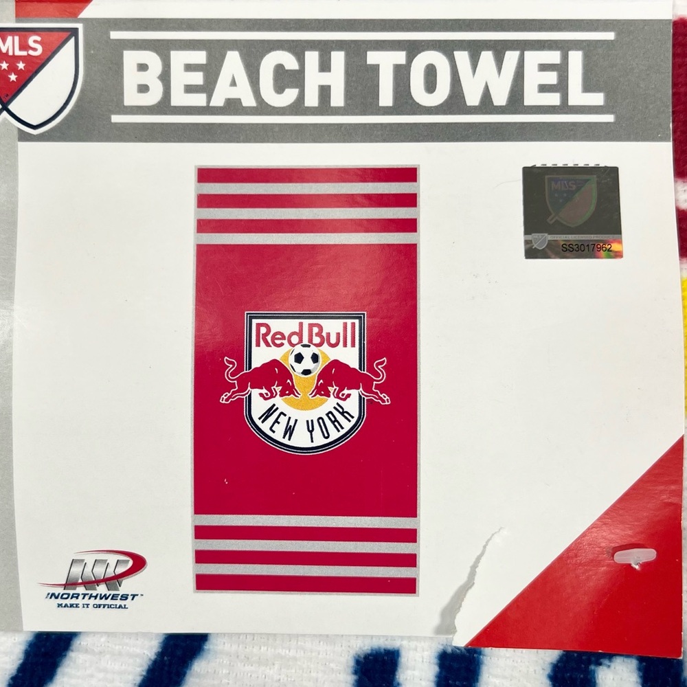 NORTHWEST New York Red Bulls‎ Beach Towel MLS Major League Soccer NEW NWT